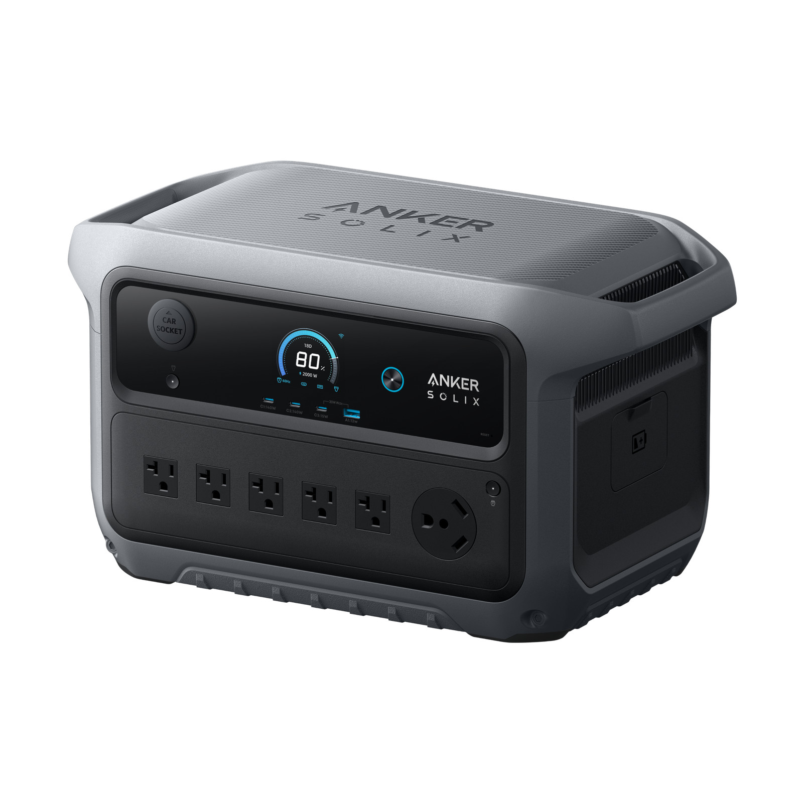 Anker SOLIX C2000 Gen 2 Black Home Backup Camping Portable Power Station
