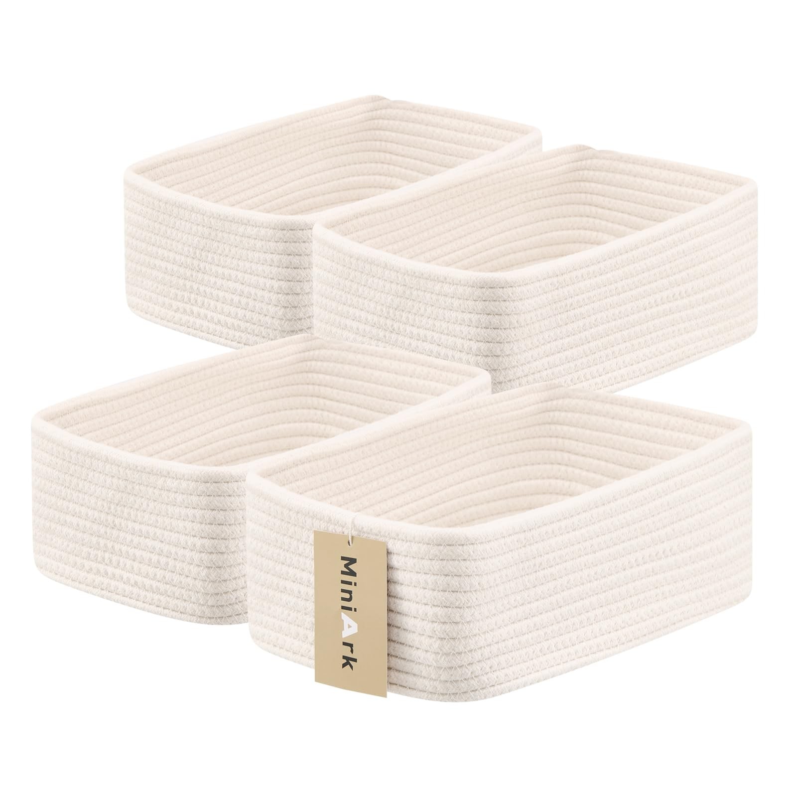 MiniArk Small Storage Baskets for Organizing | Closet Organizer Bins | Shelf Toy