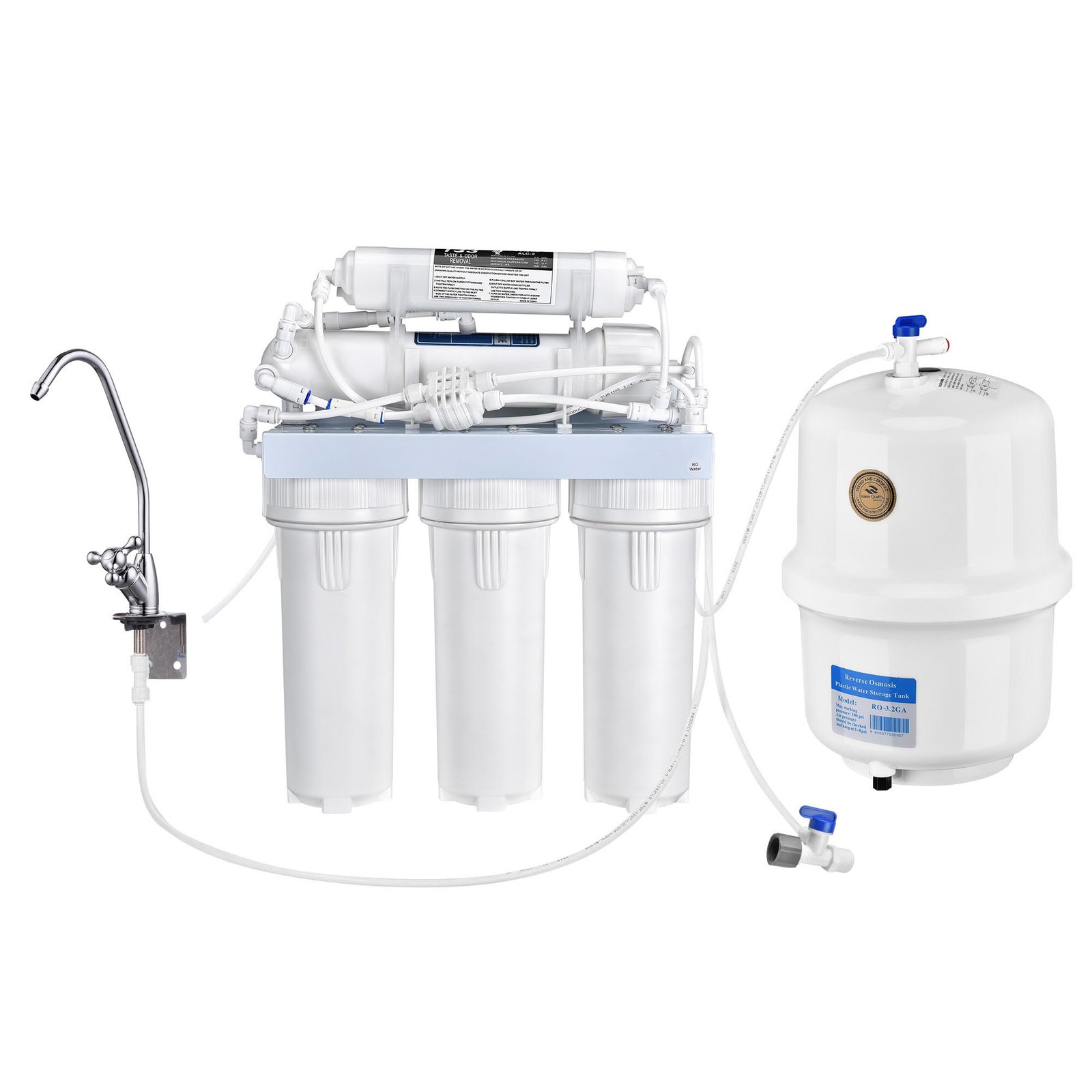 5 Stage Reverse Osmosis Drinking Water System RO Home Purifier "Complete System"