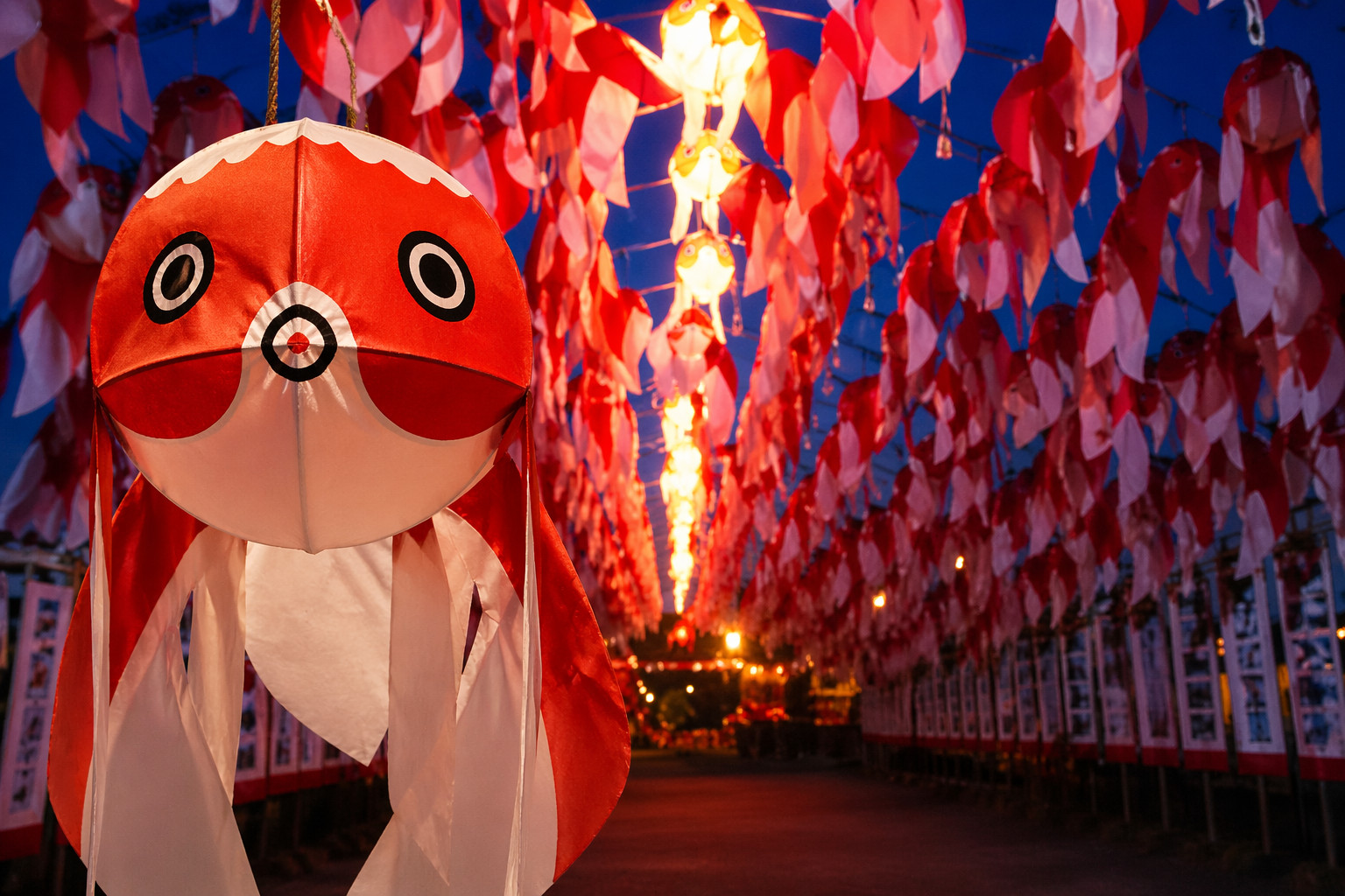 Japanese Goldfish Lantern Paper Chochin Yanai Festival Decor Wagasa Style 24cm