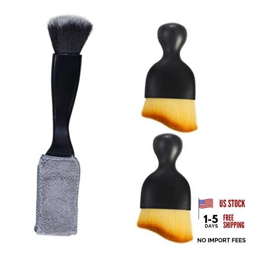 3 PCS Car Interior Detail Dust Brush,Soft Car Interior Detailing Kit