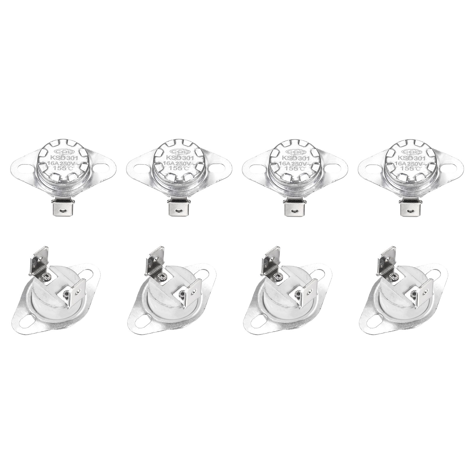KSD301 Thermostat 155°C/311°F 16A  N.C Adjust Snap Disc Temperature Switch 8 Pcs