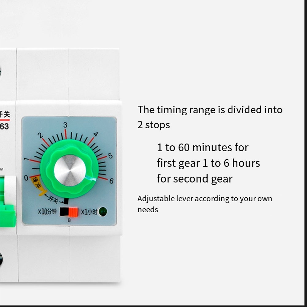 Mechanical Adjustable Timer Switch 63A 13000W Water Pump Memory Timer 1min-6h