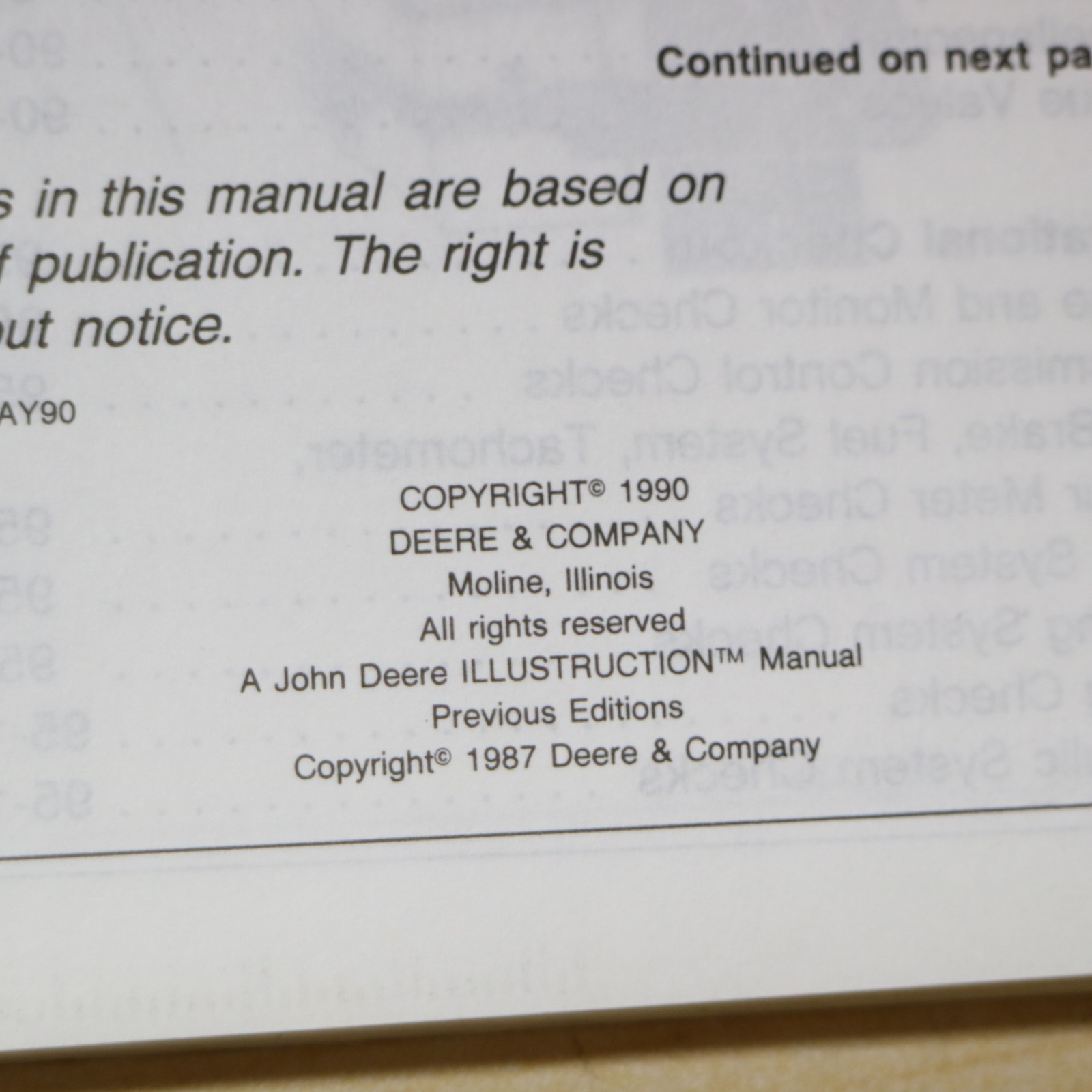 JOHN DEERE 762B PAN SCRAPER Owner Operation Maintenance Manual guide operator