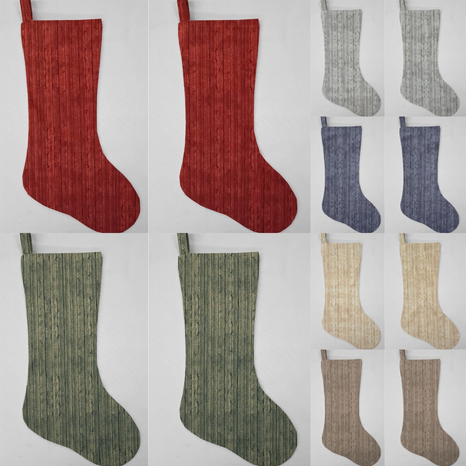 Barn Wood Print Christmas Stocking