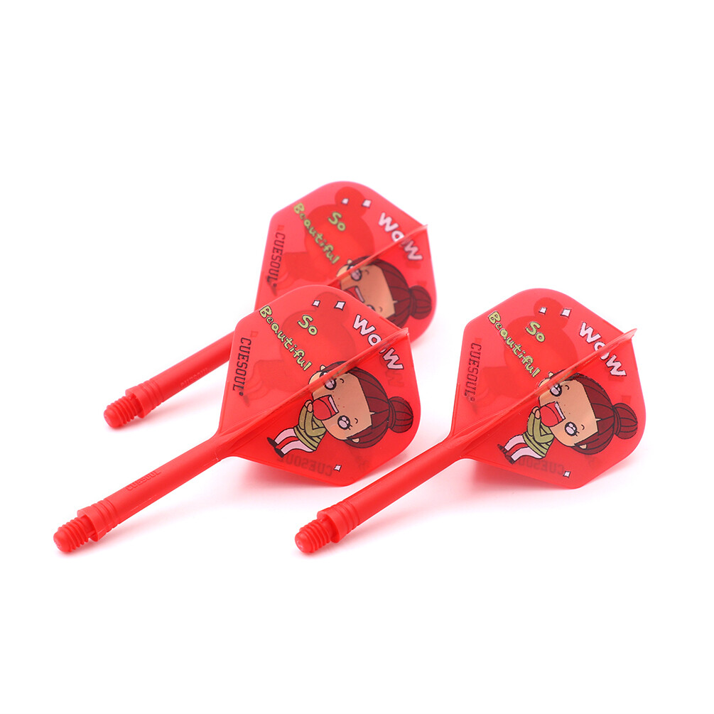 CUESOUL Rost Integrated Dart Shaft and Dart Flights Standard Shape Print,M-28mm