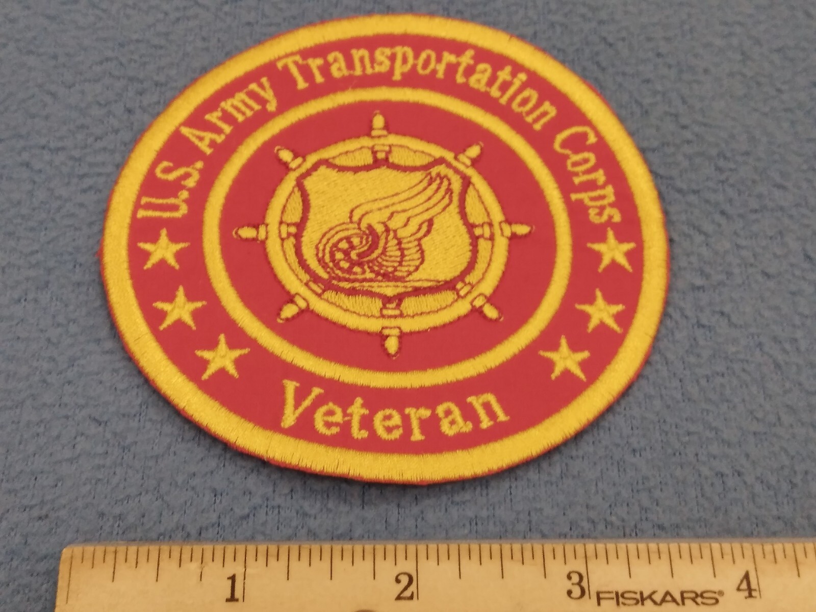 U.S.ARMY TRANSPORTATION CORPS VETERAN PATCH - MINT - 4 INCH