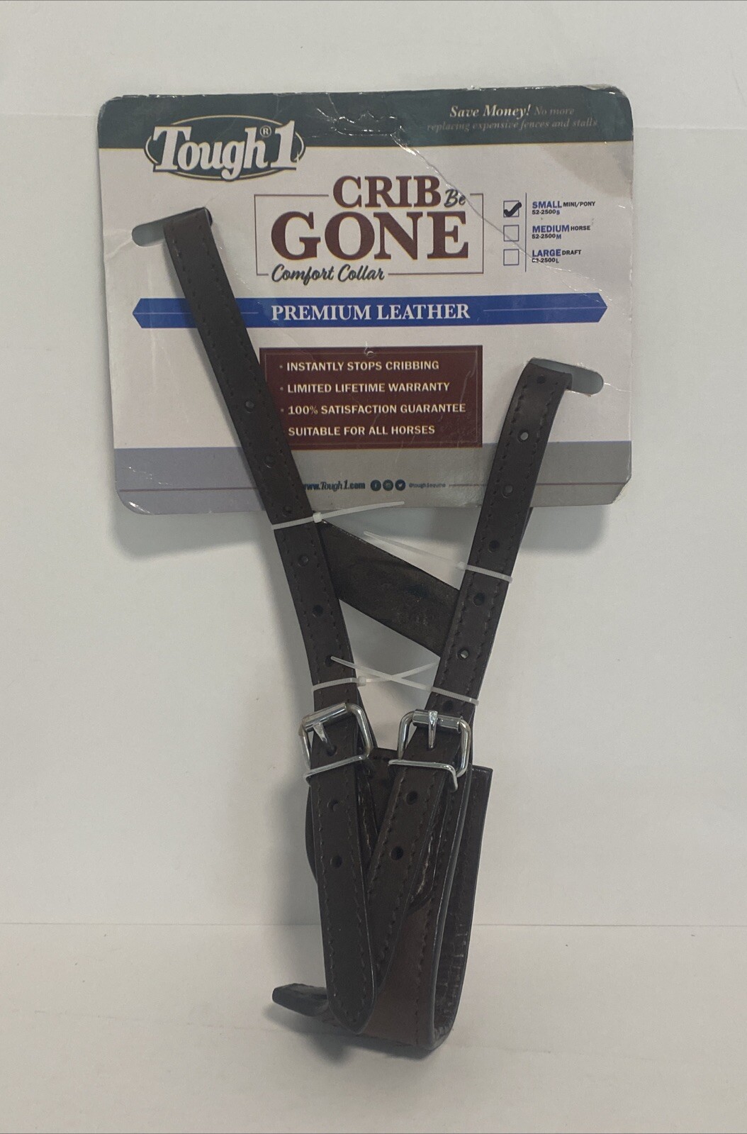 Tough 1 Premium Leather Horse Size Crib be Gone Comfort Collar 52-2500S/Read