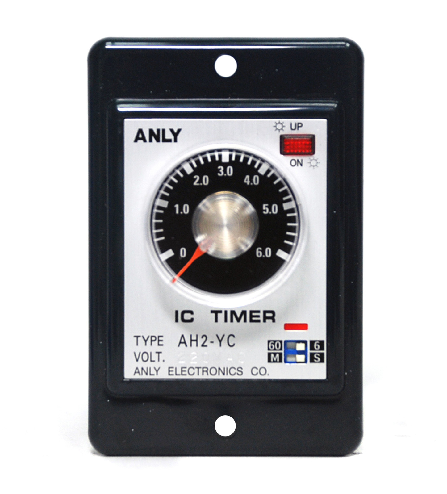 1pc Industrial Timer Flush Mounting Multi-Range AH2-YC 6S-60M AC110V ANLY Taiwan