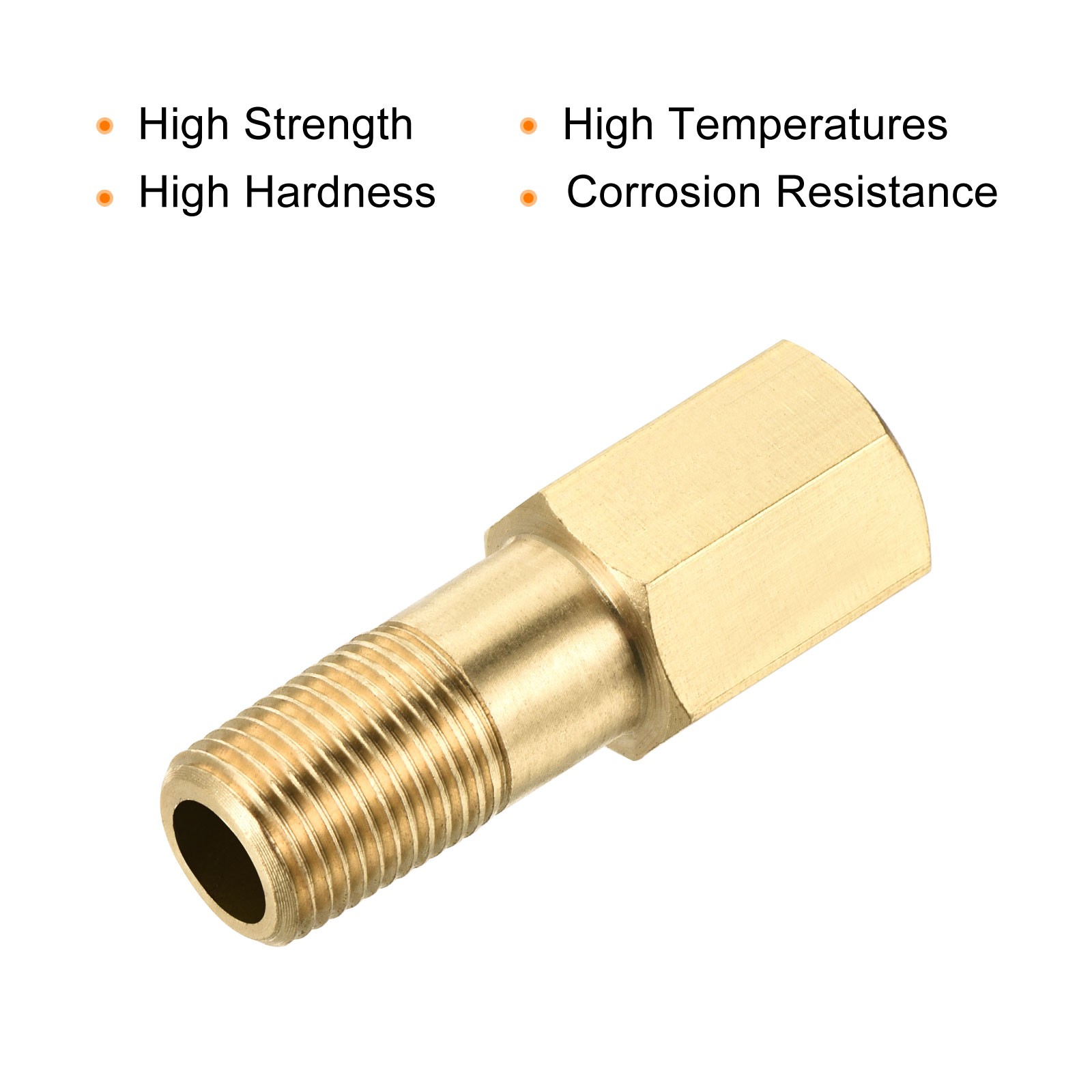 Brass Pipe Fitting G1/8 Adapter 35mm Extension Connector Hex Coupling 2Pack