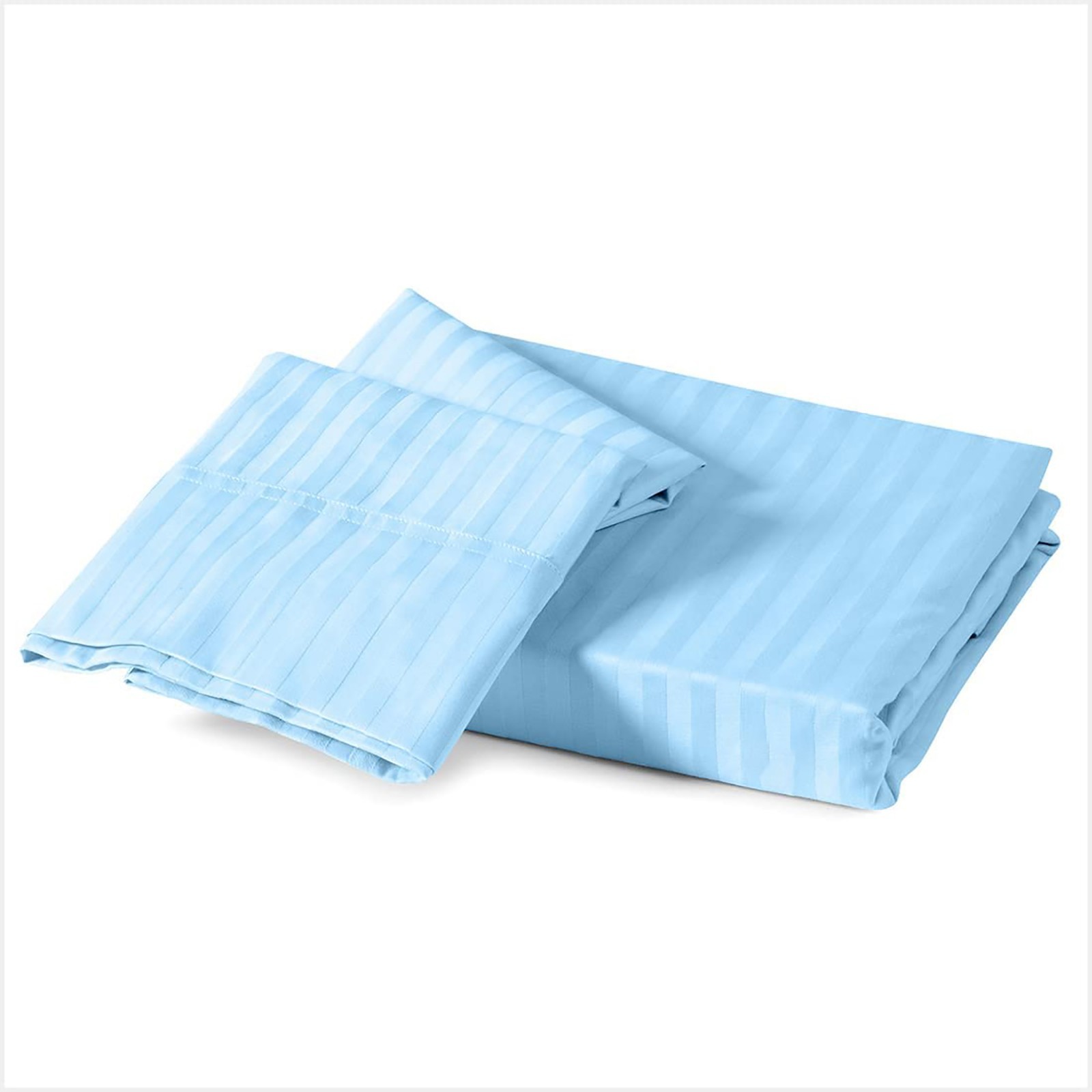 Egyptian Cotton Extra Deep Pocket Sheets 1000 Thread Count - Sky Blue Stripe