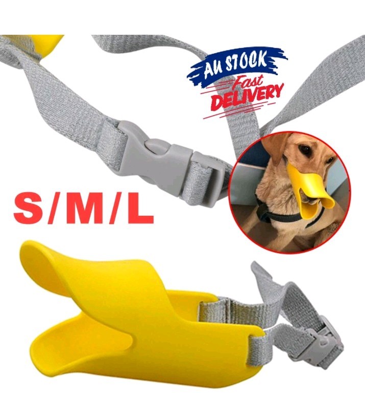 Pet Dog Muzzle Silicone Duck Mouth Shape for Dog Anti Bite Mouth Cover Stop Bark