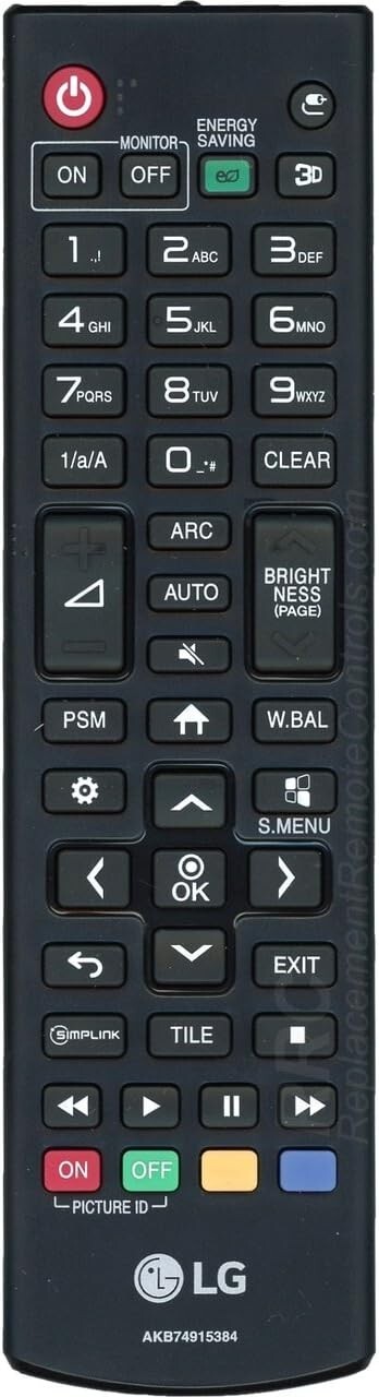 LG AKB74915384 Remote Control for LG smart TVs-Original ( with batteries )