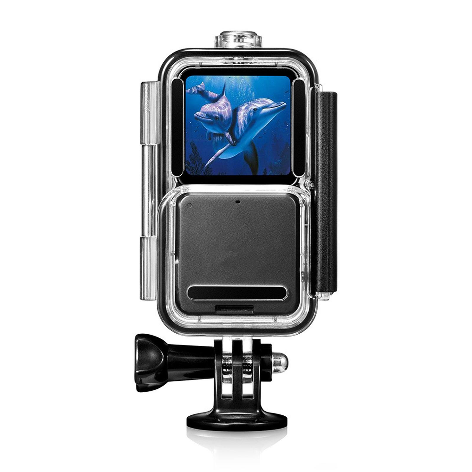 60M Waterproof Surfing Diving Case Camera Housing Shell w/ Base For DJI Action2