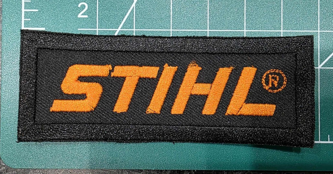 STIHL  Iron On Sew Embroidered Patch  3.75" x 1.4"