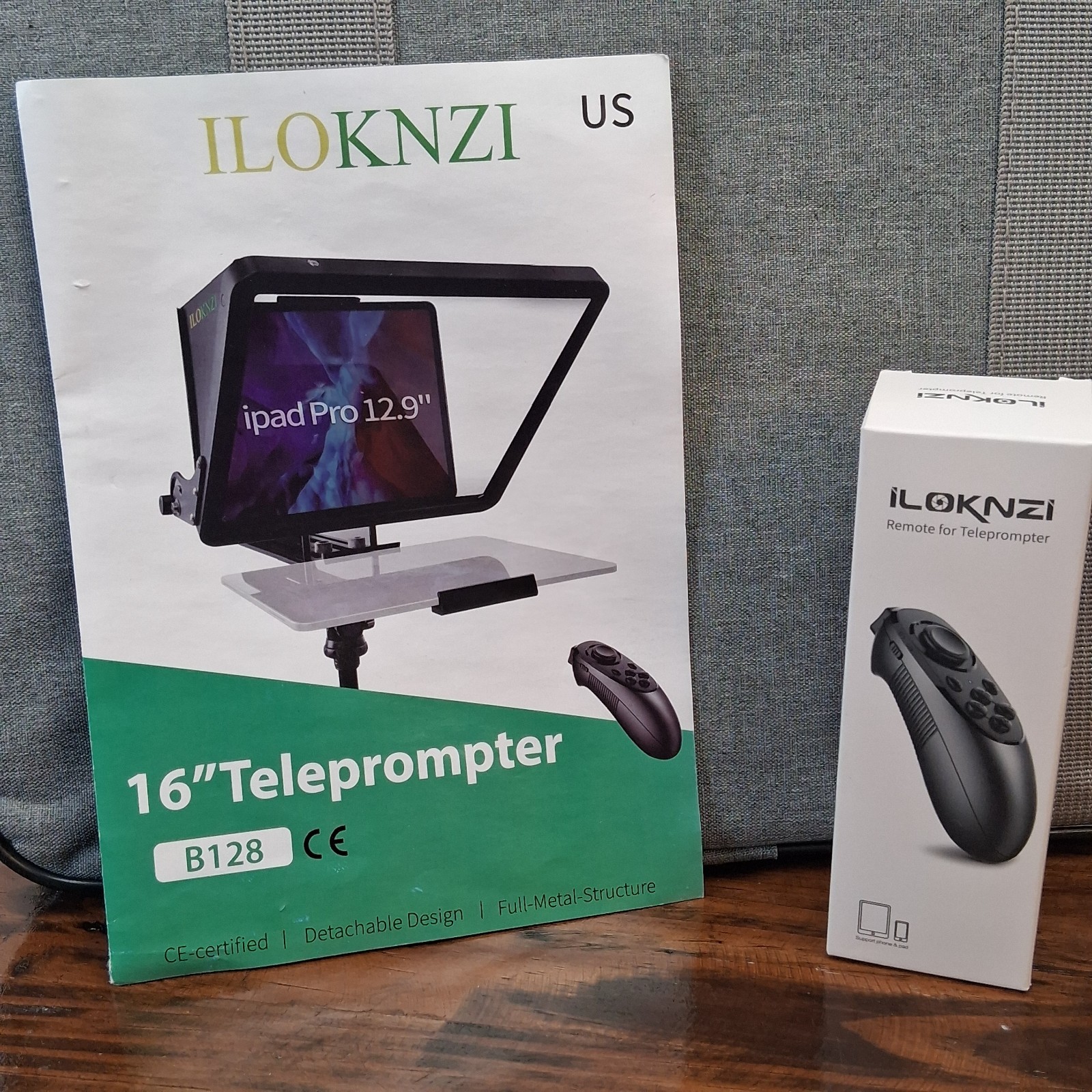 Ginuine ILOKNZI B128 Camera Teleprompter for iPad Android Tablet Live Streaming