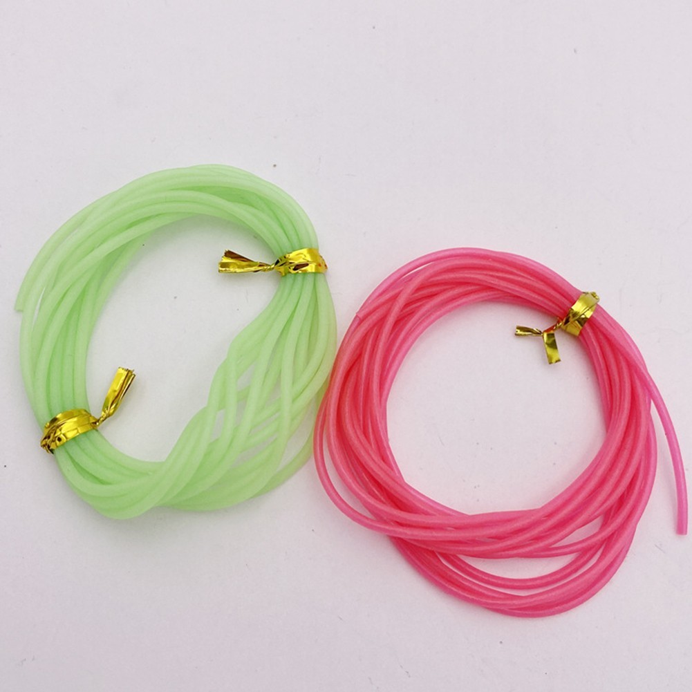 1Pcs 2m Fishing Luminous Tube Light Line Glow Anti Rig Tube Tubing Fishing Wire