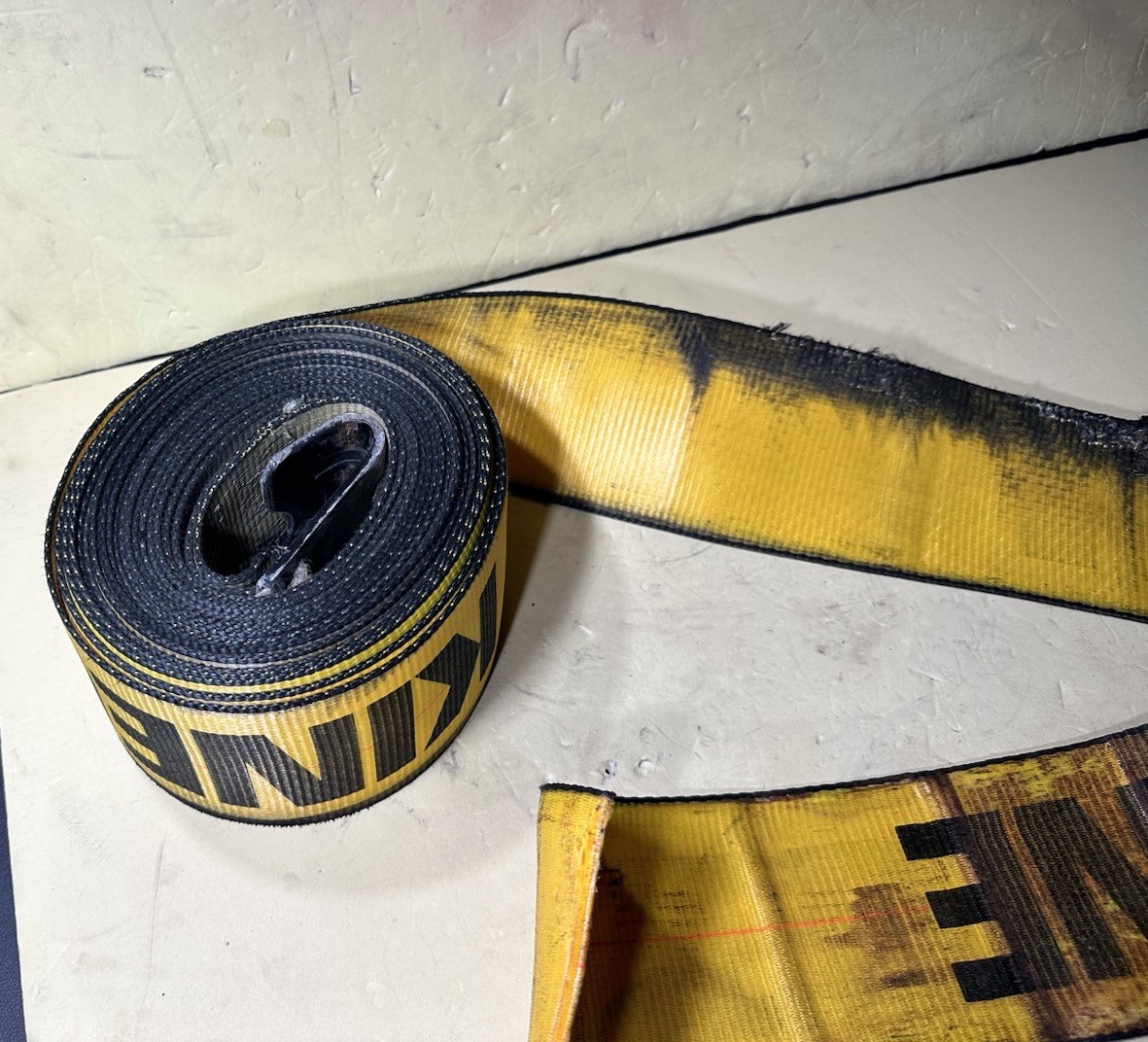 One USED Kinedyne 4"x30' Winch Strap WLL 5400LB Trailer Flatbed Tie
