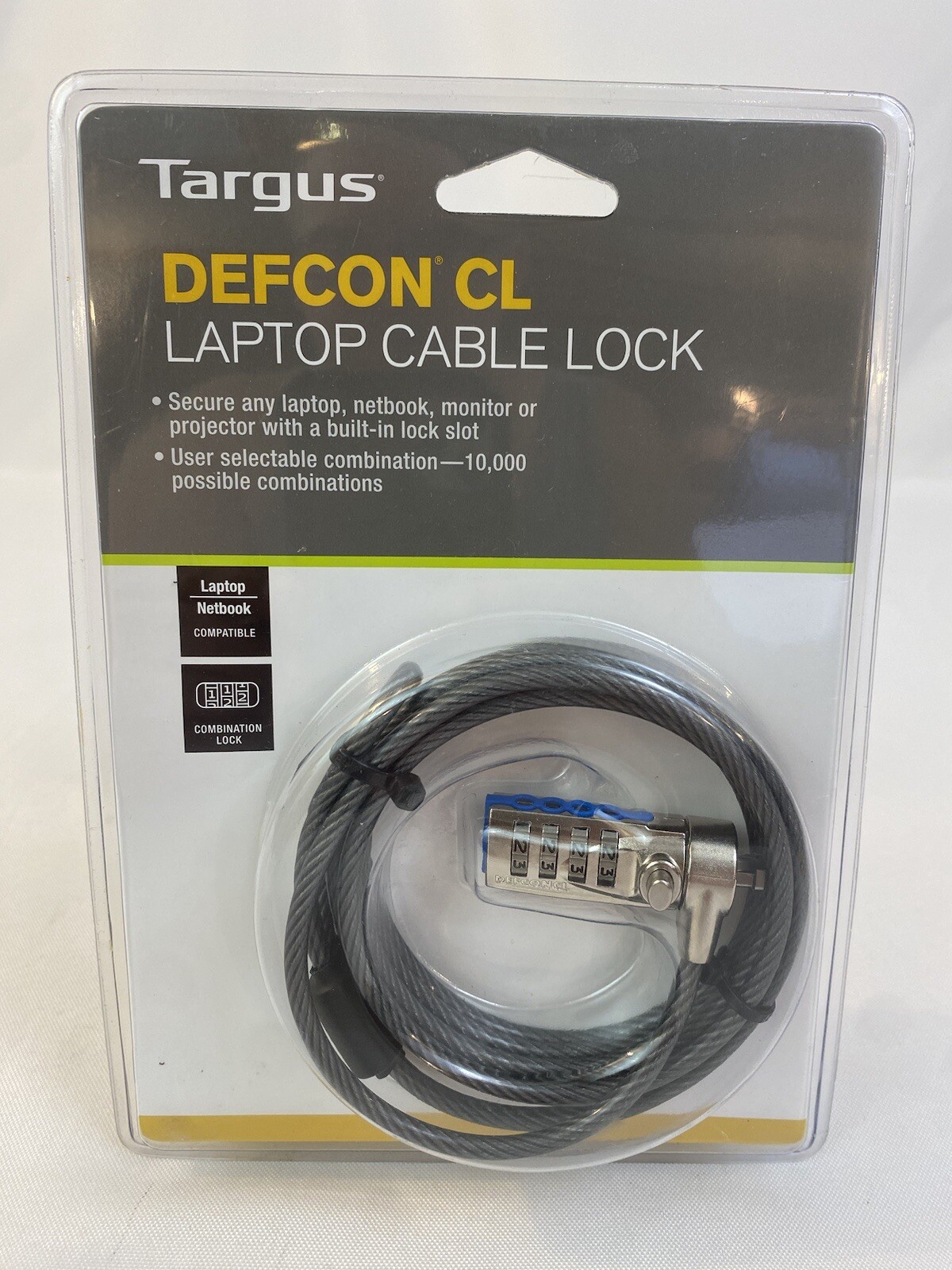 Targus DEFCON CL Laptop Cable Combination Lock PA410U New Security Fast Ship