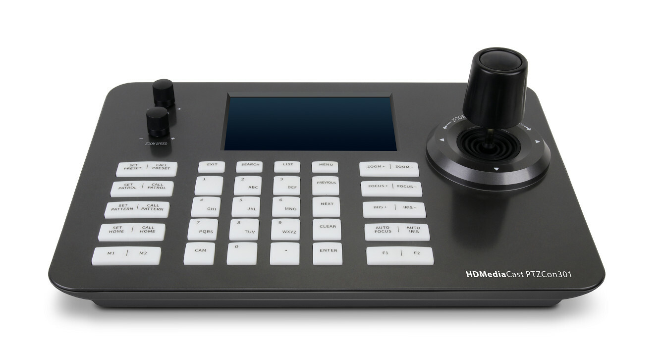 HDMediaCast PTZ IP Controller with 5 Inches Screen 