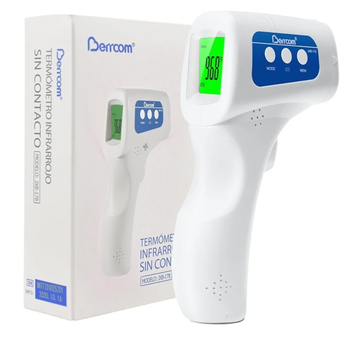 Non-Contact Infrared Forehead Thermometer, Berrcom JXB-178