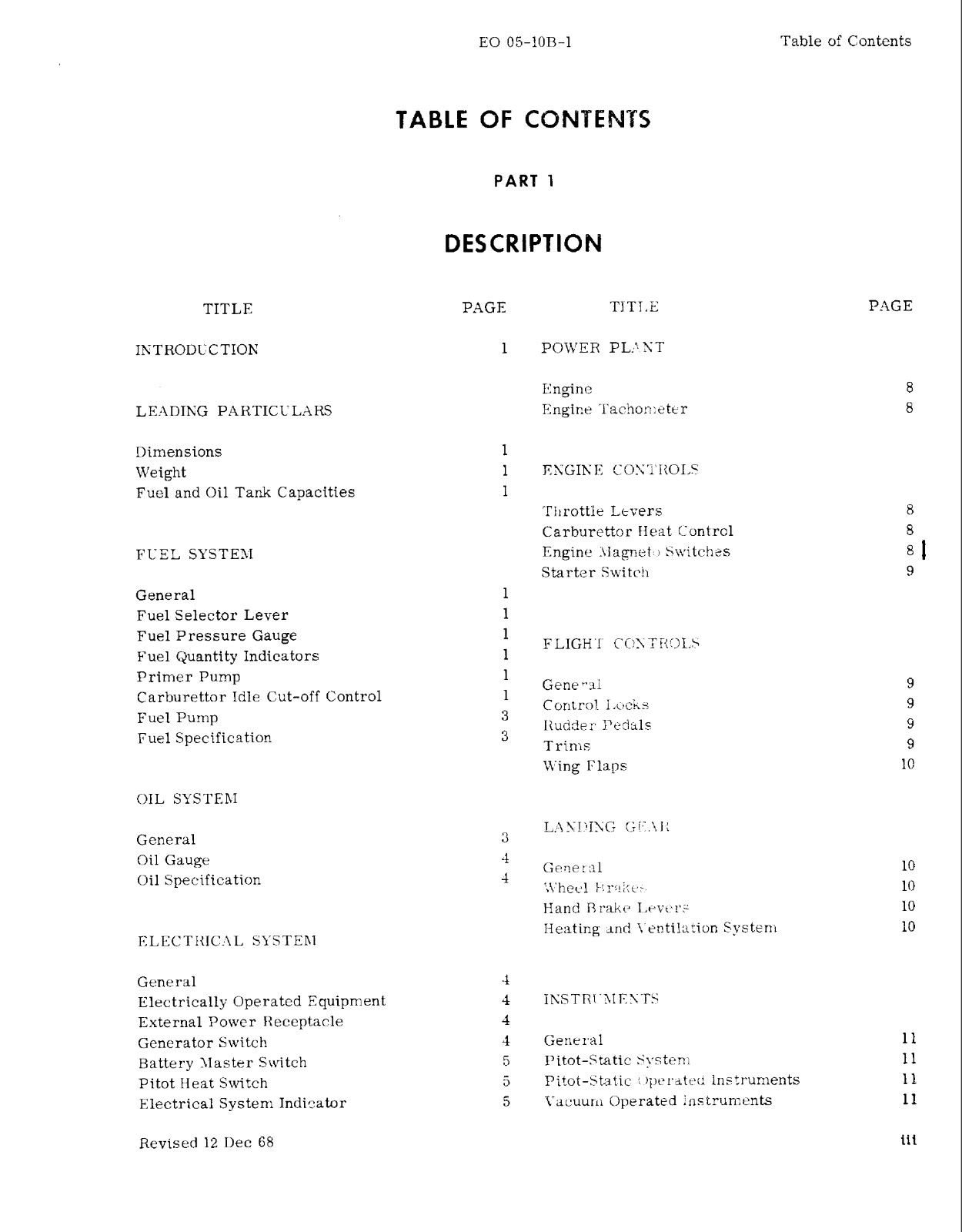 52 page 1968 EO -5-10B-1 Aircraft Operating Instructions Chipmunk Manual on CD