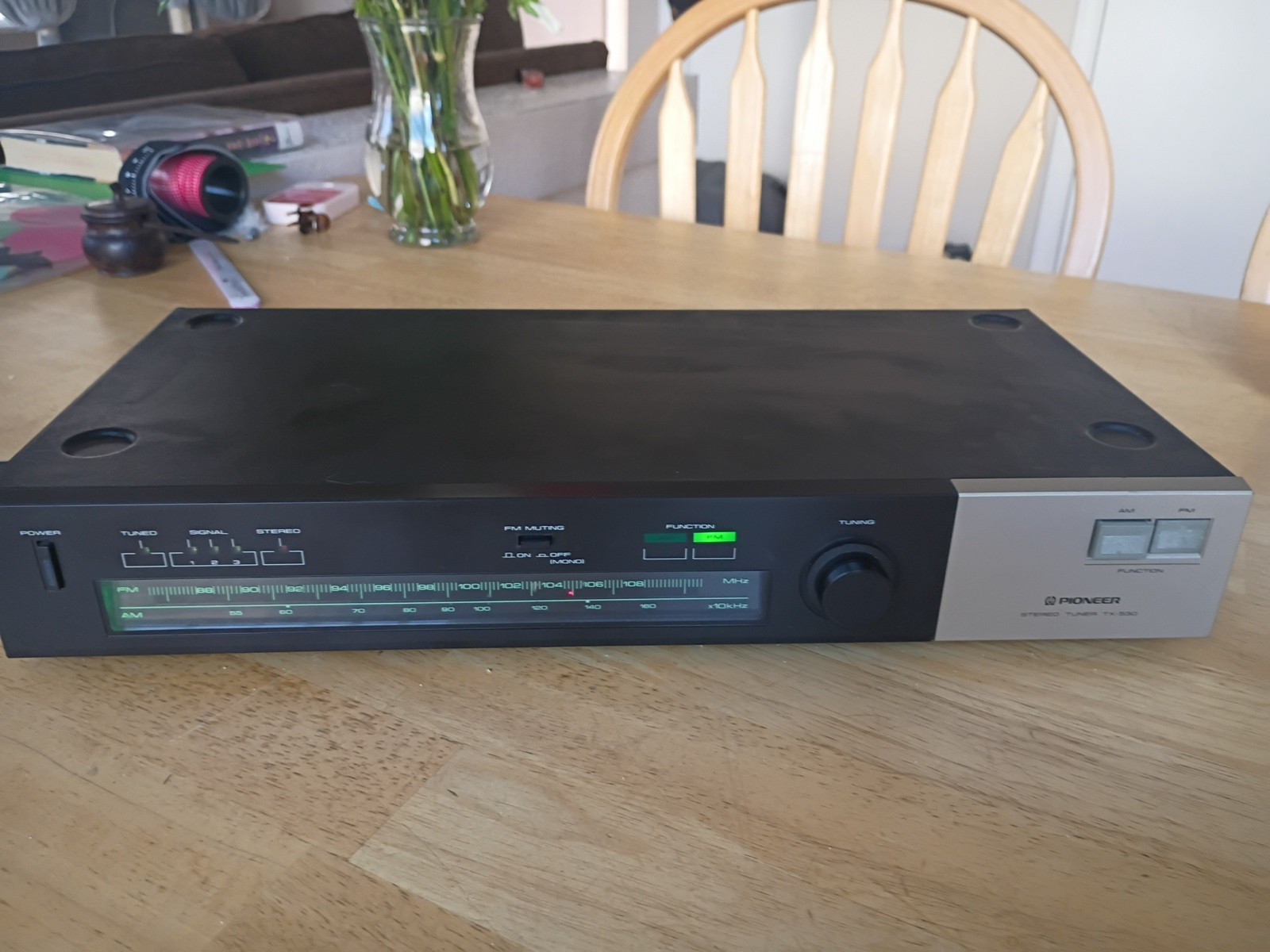 Vintage 1980s Pioneer TX-540 Stereo Tuner Tested & Working Made in Japan