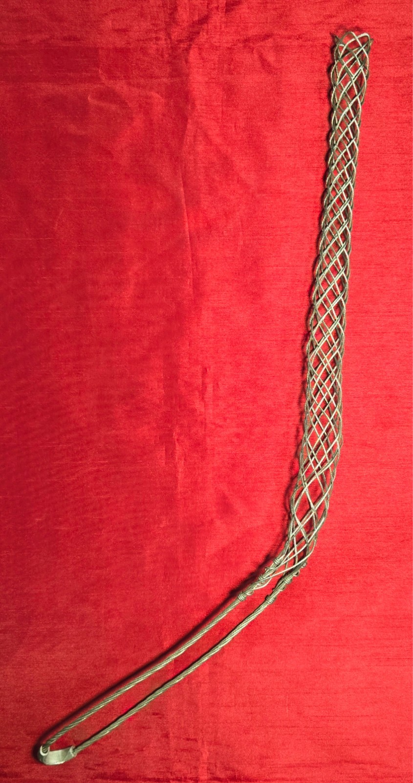 AMTEC Wire Mesh Cable Pulling Grip Sock Single Eye Steel Basket Weave 15" NEW