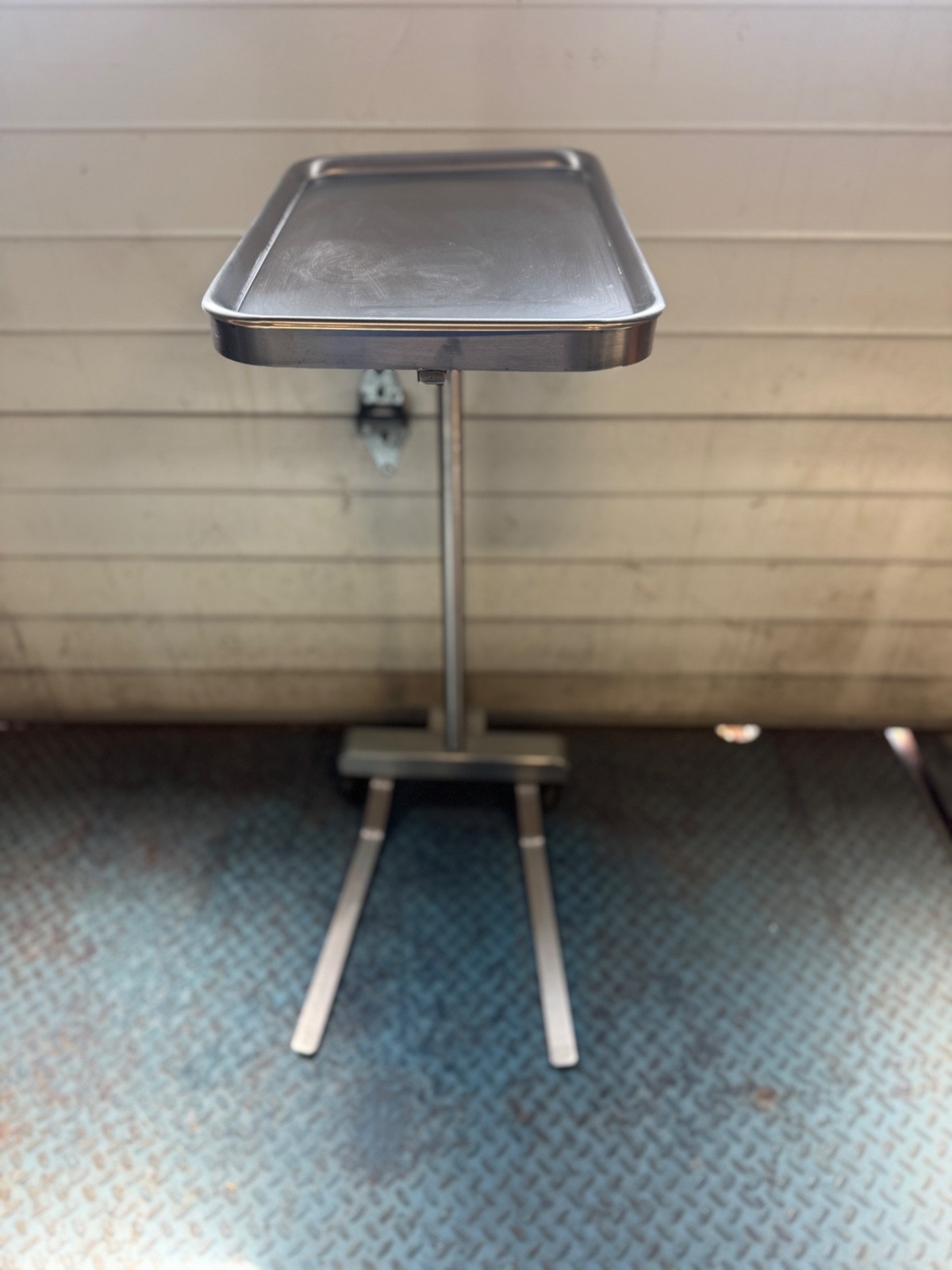 UMF Medical SS8310 Foot-Operated Mayo Stand Stainless Steel 13x19 Tray