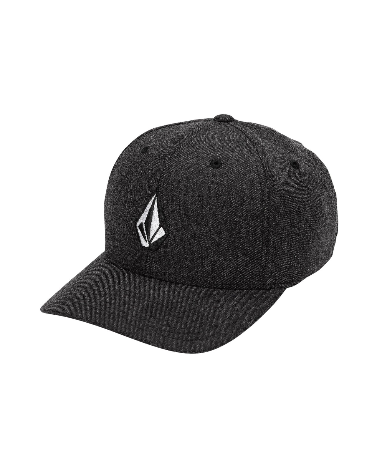 Volcom Full Stone Heather Flexfit Hat, Charcoal Heather, Small/Medium