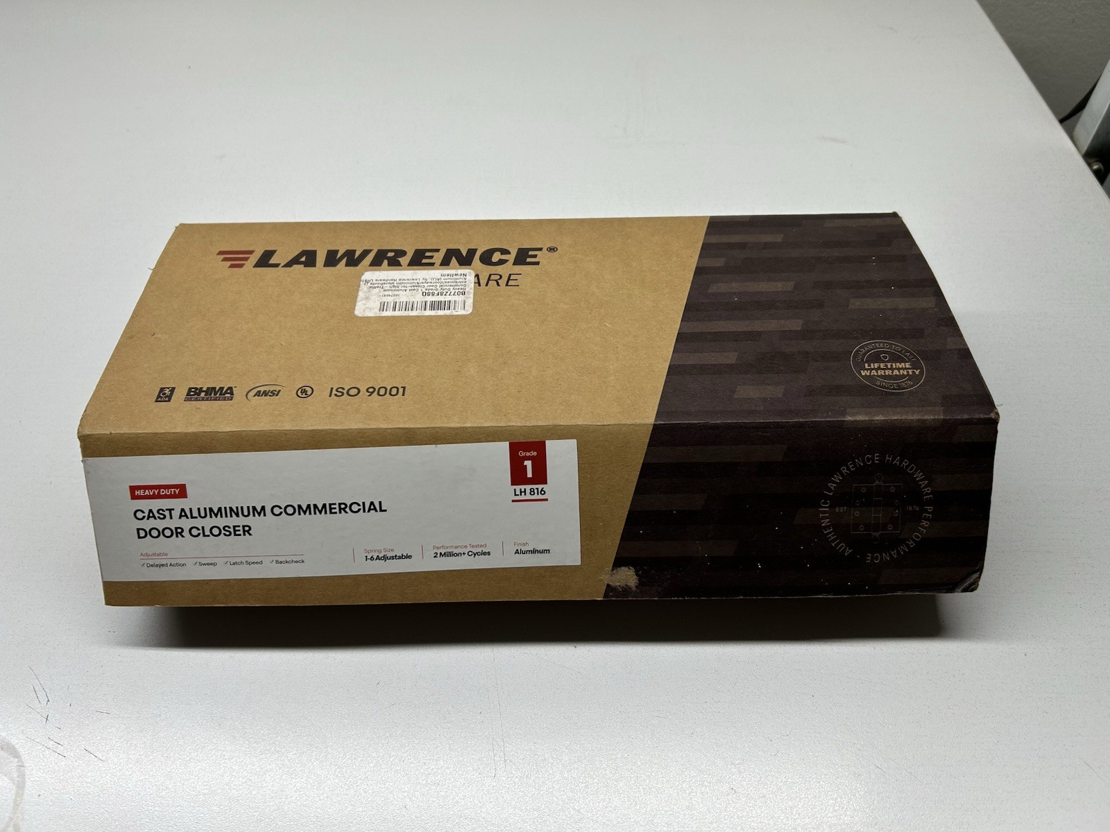 Lawrence LH816 Heavy Duty Aluminum Door Closer Set
