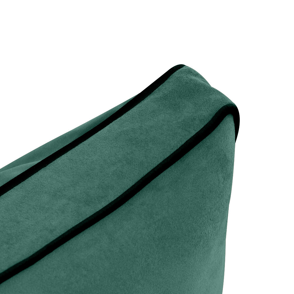 STYLE V1 Twin Velvet ContrastPipe Indoor Daybed Bolster Pillow |COVER ONLY|AD317