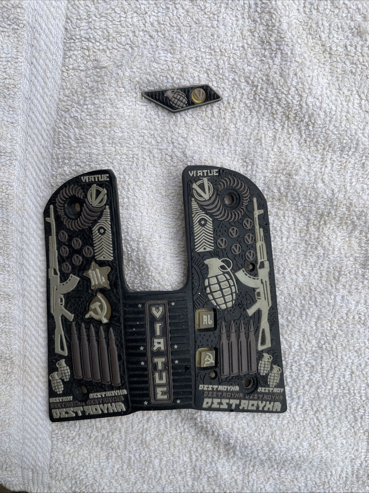 Used Paintball Gun Virtue RL 45 Frame Grip  + Gog Ion Virtue Board On/off Button
