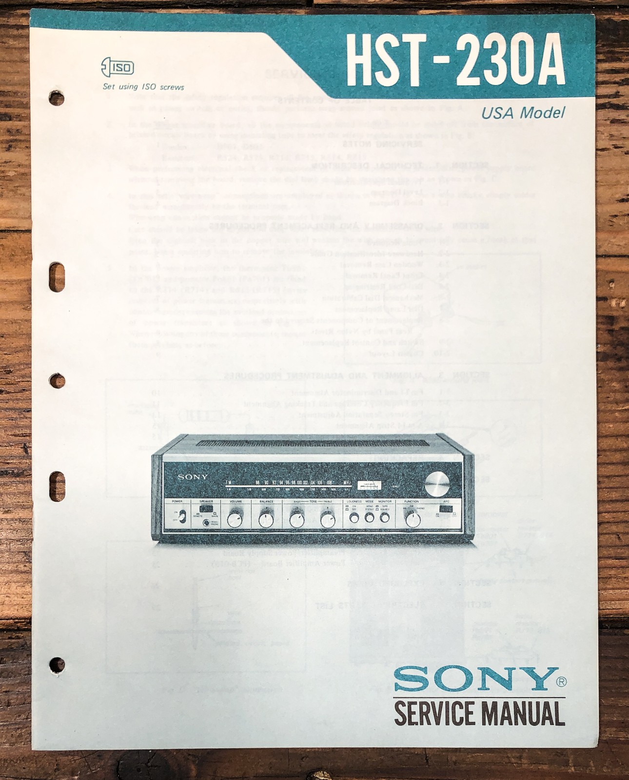 Sony HST-230A Receiver Service Manual *Original*