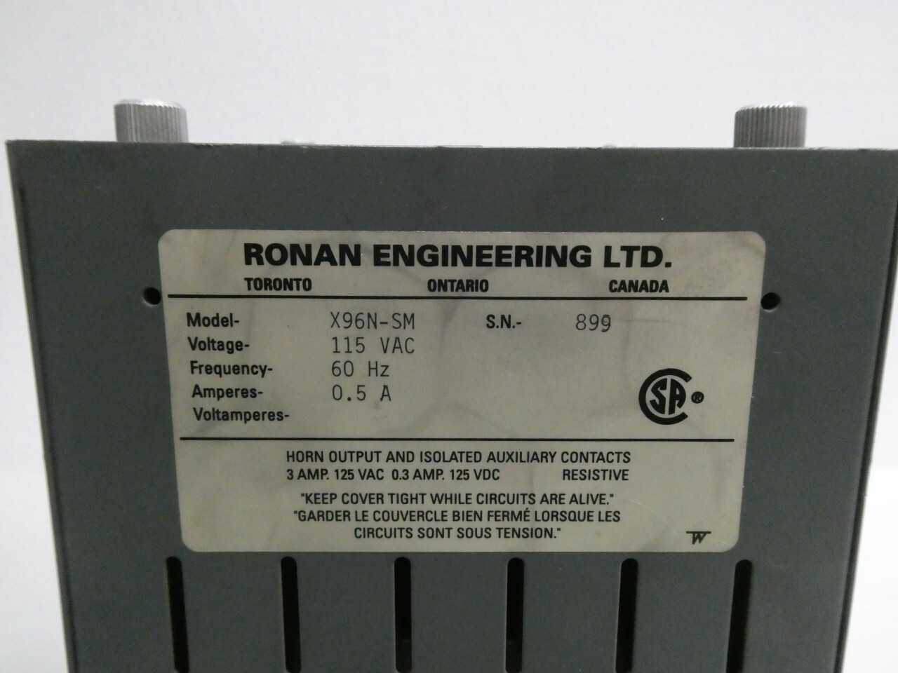 Ronan X96N-SM Process Computer Densitometer 115v-ac
