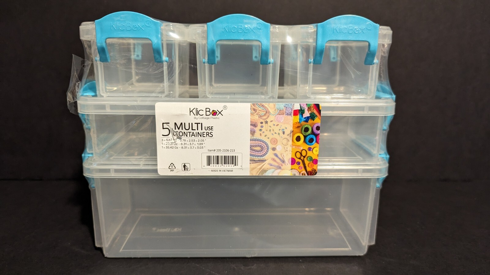Craft Storage Snap-lid Containers