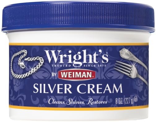Wright's Silver Cleaner and Polish Cream, 8 Ounce, Gently Clean and Remove Tarni