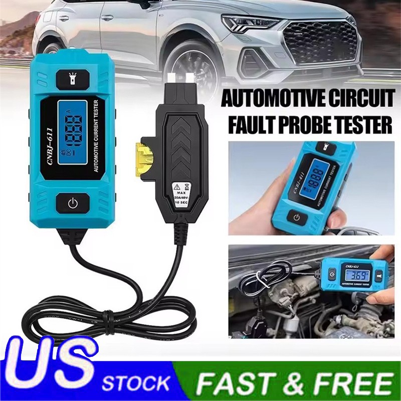 Automotive Fault Probe 20A-48V Digital Circuit Tester with LCD Car Diagnostic US