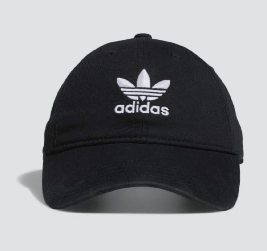 adidas Men’s Black Relaxed Strapback Cap BH7137