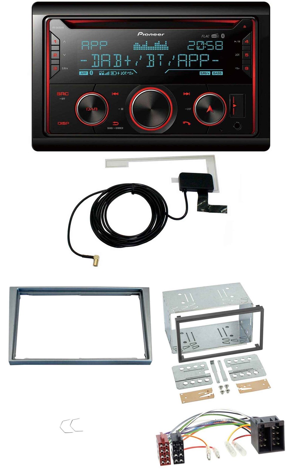 Pioneer 2DIN MP3 DAB USB CD Bluetooth Car Stereo for Vauxhall Vivaro Combo C Corsa C