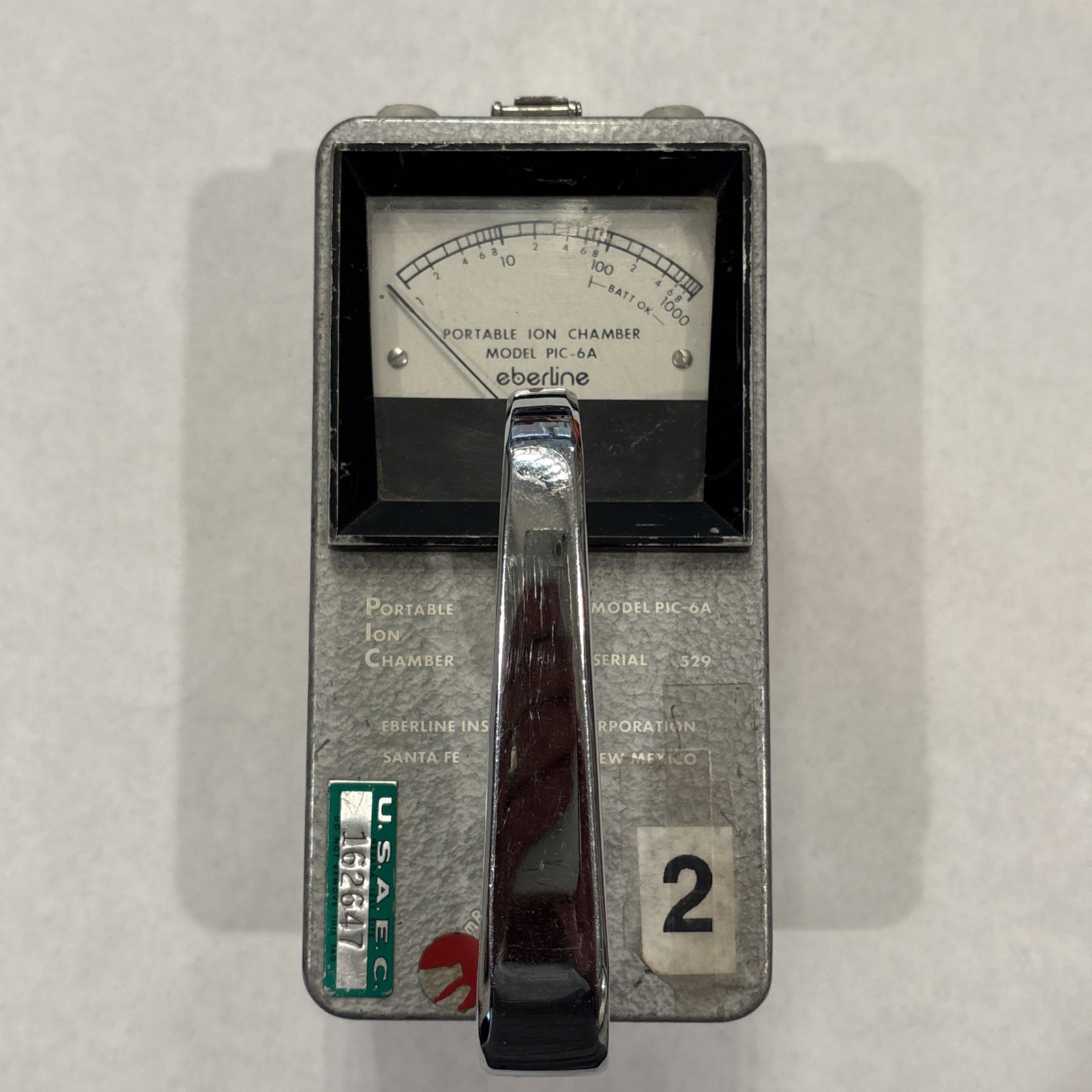 Eberline Model PIC-6A Portable Ion Chamber Radiation Detector - Untested