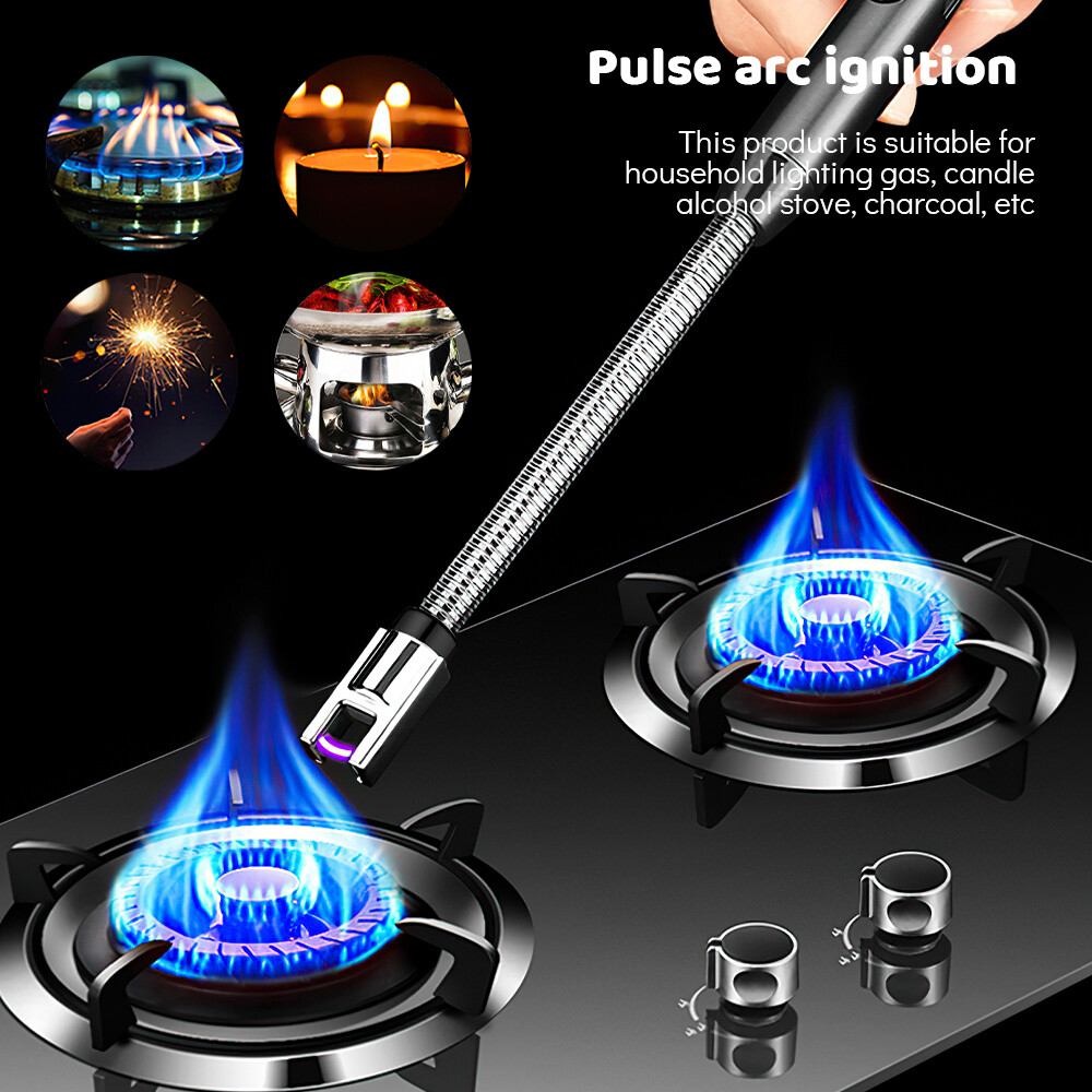 Electric Lighter Arc USB Rechargeable Candle BBQ Electronic Windproof Kitchen