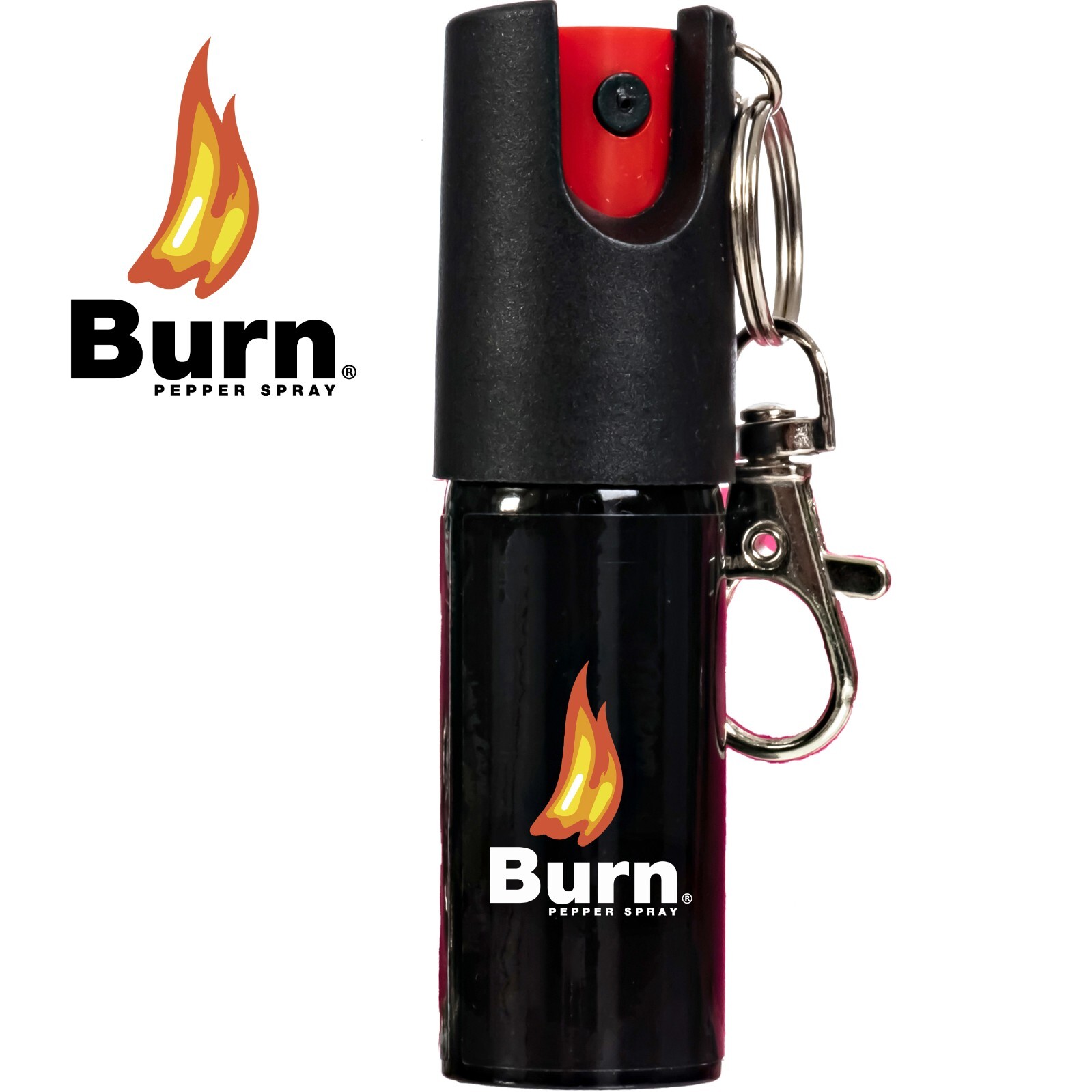 BURN Pepper Spray Bulk 10 Pack .50oz Mini Keyring Keychain Self Defense Security