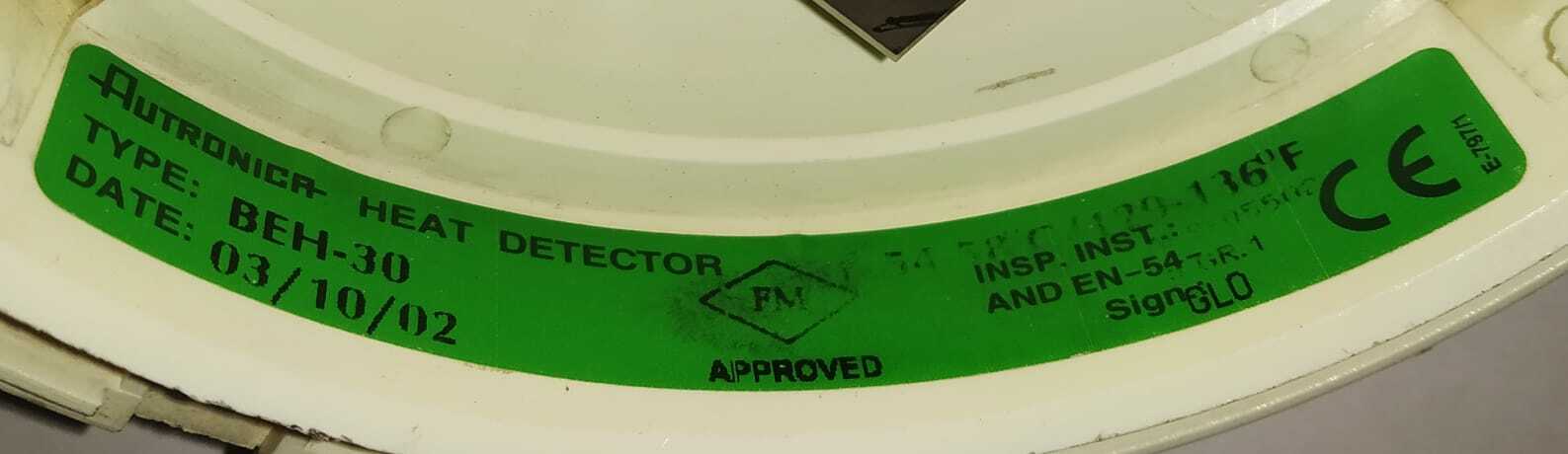 AUTRONICA BEH-30 HEAT DETECTOR