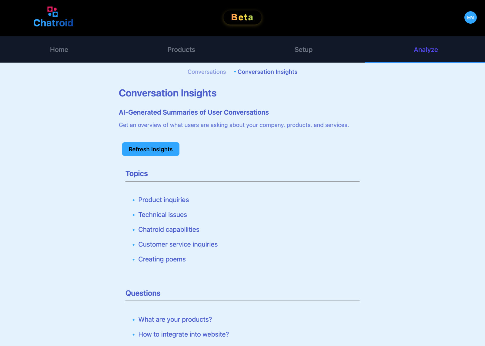 Chatroid.com Domain + Fully functional website (beta)