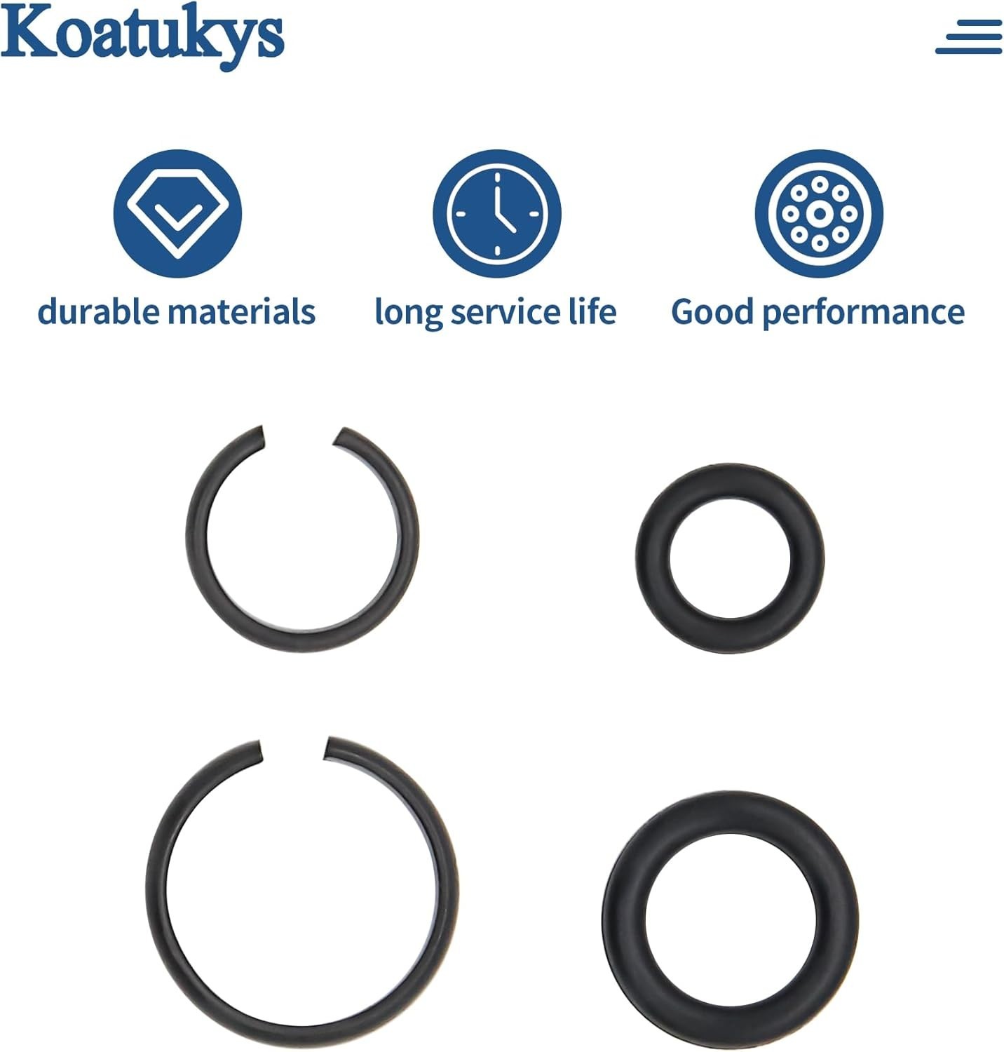 5 Sets 3/8" and 5 Sets 1/2" Impact Retaining Ring Wrench Socket Clip with O-Ring