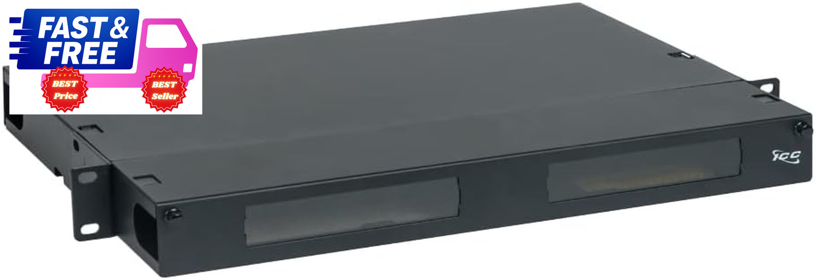 1U Fiber Optic Rack Enclosure 3-Slot LGX Fits 19" Rack 72 Fiber ICFORE31RM