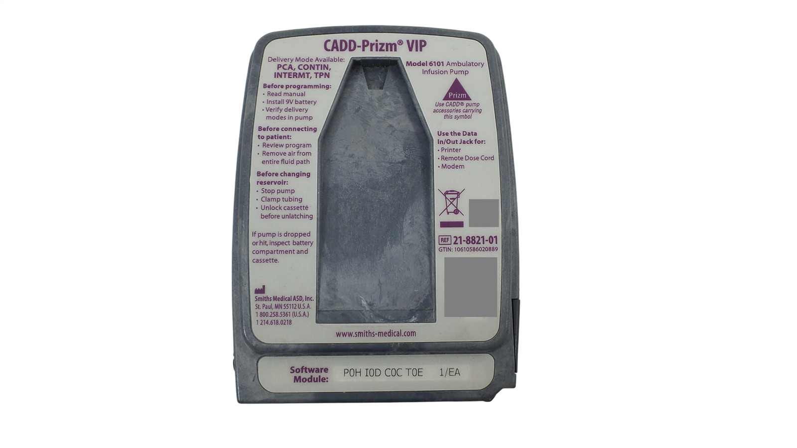 Smiths CADD Prizm VIP 6101 Ambulatory Pump - Free Shipping