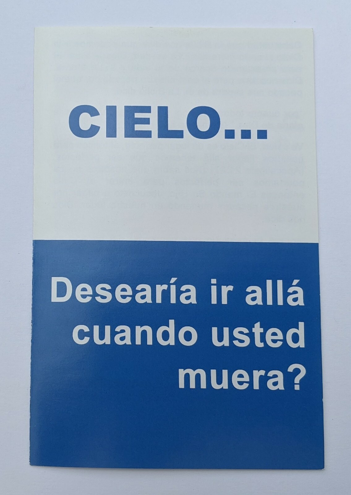 100 Spanish Cielo Gospel Tracts! At Cost! FREE SHIPPING! Español Faith In God