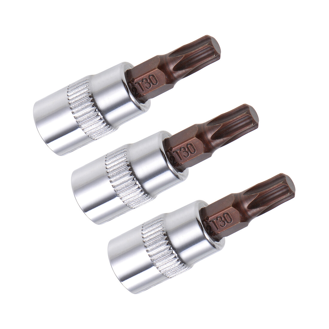 3 PACK 1/4" Drive x T30 Torx Bit Socket S2 Steel CR-V Sockets 38mm Length